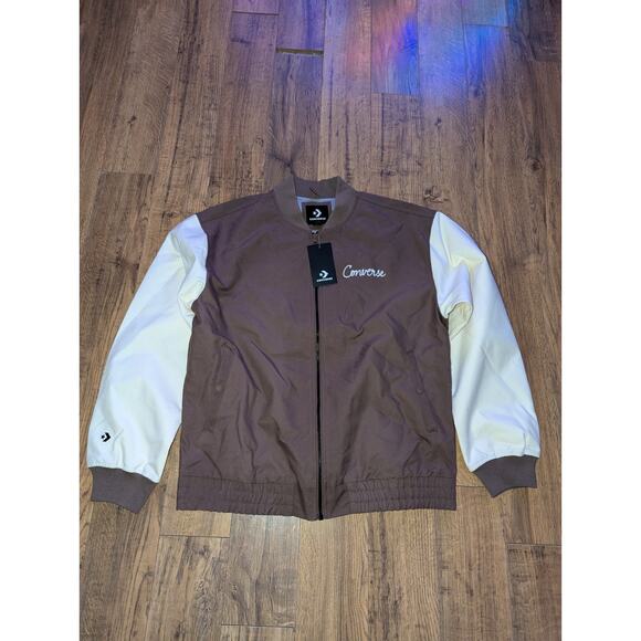 Converse Chain Stitch Woven Jacket Size Medium Earthy Brown - Picture 4 of 8